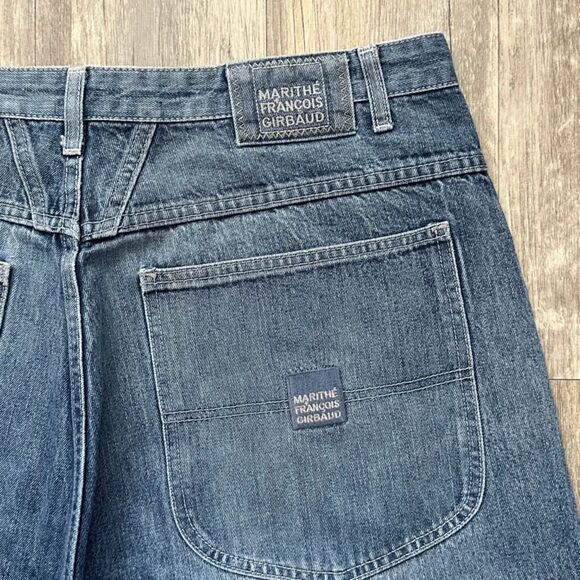 Vintage Y2K MFG Marithe Francois Girbaud Denim Shorts Size 40 Baggy - Picture 2 of 5